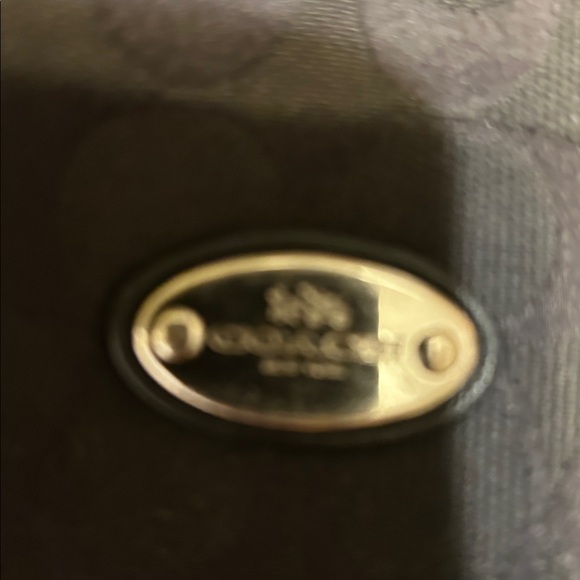 Coach Black Hobo Bag with Signature Pattern - Picture 2 of 10